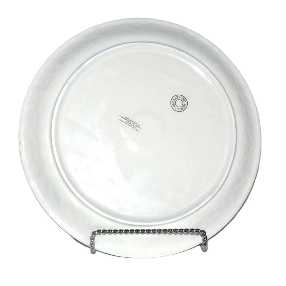 Vintage World Bazaars Baseball Ceramic Plate Bowl Hand-Painted Hot Dog & Popcorn - Picture 2 of 3